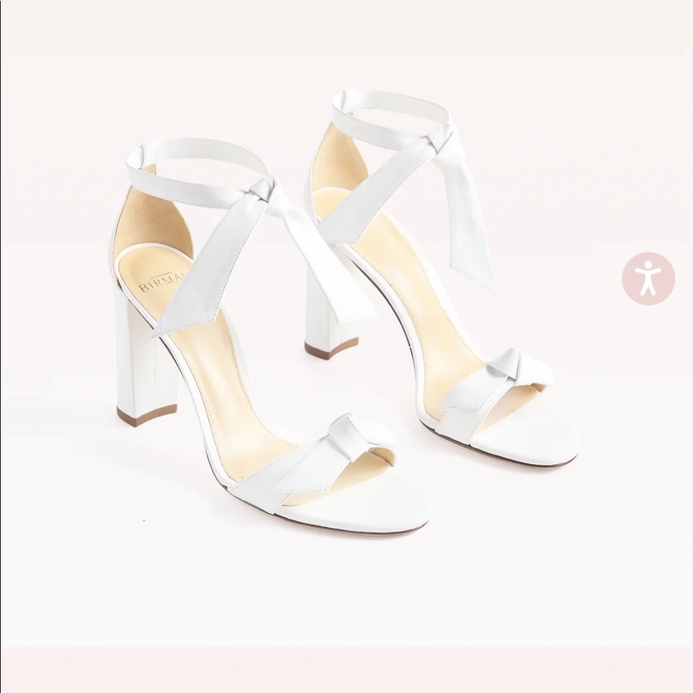 Alexandre Birman White Block Heels - Worn Once